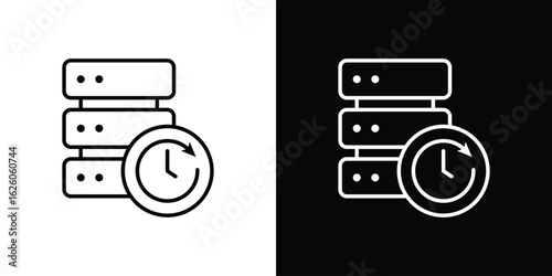 Real time data icon symbol, logo illustration. Vector graphics