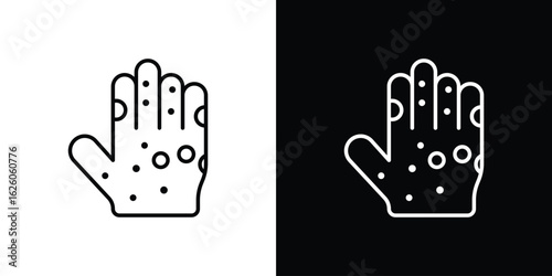 Rash hand icon symbol, logo illustration. Vector graphics