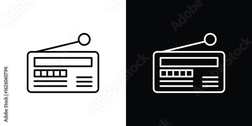 Radio icon symbol, logo illustration. Vector graphics