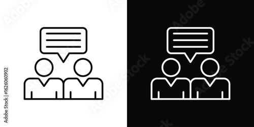 Public opinion icon symbol, logo illustration. Vector graphics