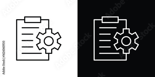 Project management icon symbol, logo illustration. Vector graphics