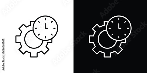 Productivity icon symbol, logo illustration. Vector graphics