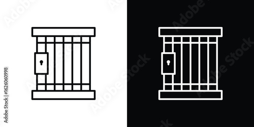 Prison icon symbol, logo illustration. Vector graphics