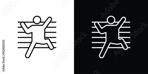 People Climbing icon symbol, logo illustration. Vector graphics