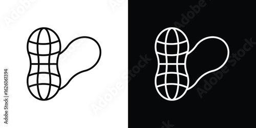 Peanut icon symbol, logo illustration. Vector graphics
