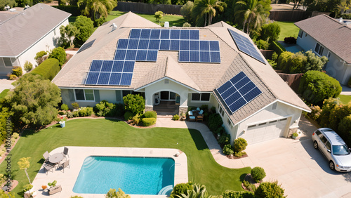 house with solar panels