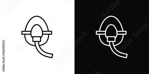 Oxygen mask icon symbol, logo illustration. Vector graphics