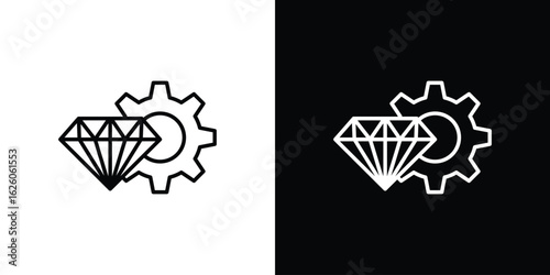 Operational excellence icon symbol, logo illustration. Vector graphics