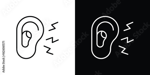 Otitis icon symbol, logo illustration. Vector graphics