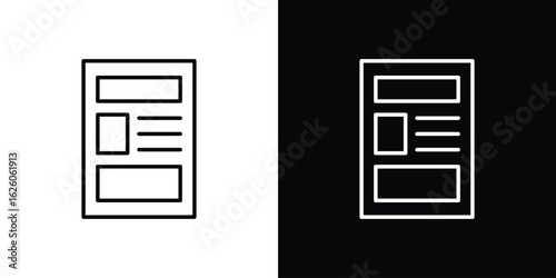 Mood board icon symbol, logo illustration. Vector graphics