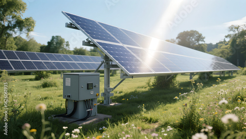 solar panels on a farm