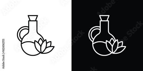 Massage oil icon symbol, logo illustration. Vector graphics