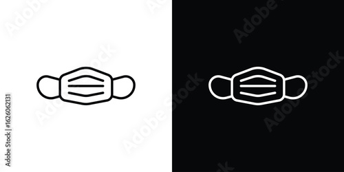 Medical mask icon symbol, logo illustration. Vector graphics