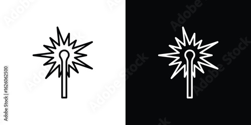 Laser beam icon symbol, logo illustration. Vector graphics