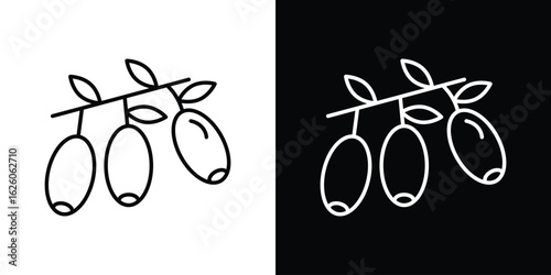 Jujube icon symbol, logo illustration. Vector graphics