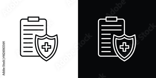 Health insurance icon symbol, logo illustration. Vector graphics