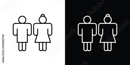 Girlfriend icon symbol, logo illustration. Vector graphics