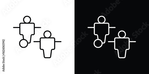 Foosball icon symbol, logo illustration. Vector graphics