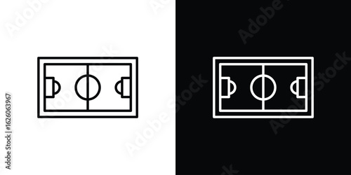 Football field icon symbol, logo illustration. Vector graphics