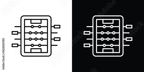 Foosball icon symbol, logo illustration. Vector graphics