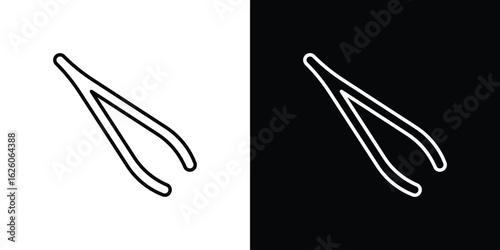 Eyebrow tweezers icon symbol, logo illustration. Vector graphics