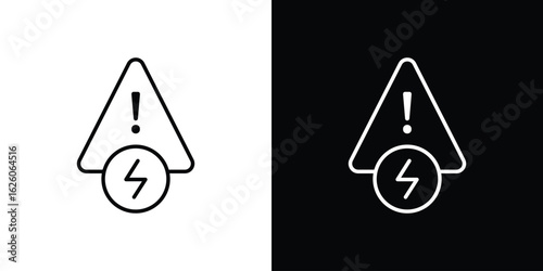 Electric Problem icon symbol, logo illustration. Vector graphics