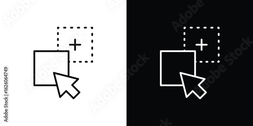 Drag and drop icon symbol, logo illustration. Vector graphics