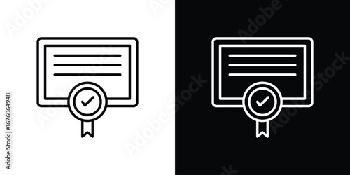 Diploma icon symbol, logo illustration. Vector graphics