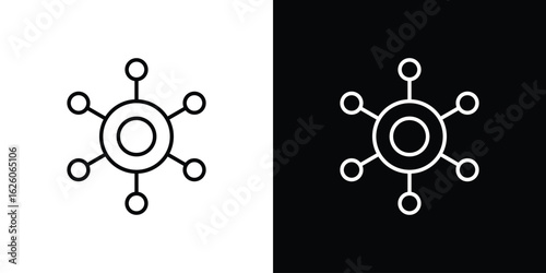 Decentralized icon symbol, logo illustration. Vector graphics