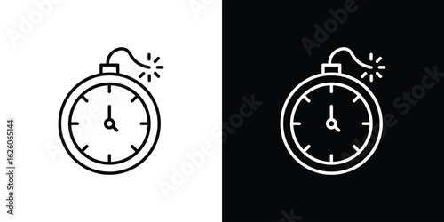 Deadline icon symbol, logo illustration. Vector graphics