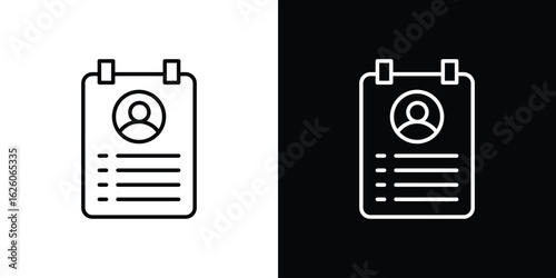 Curriculum icon symbol, logo illustration. Vector graphics