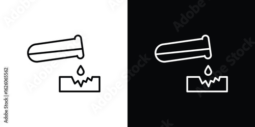 Corrosive substance icon symbol, logo illustration. Vector graphics