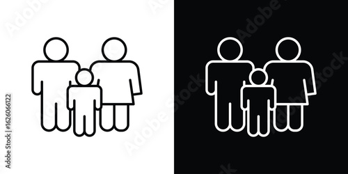 Child custody icon symbol, logo illustration. Vector graphics