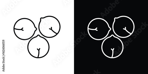 Chickpeas hummus icon symbol, logo illustration. Vector graphics