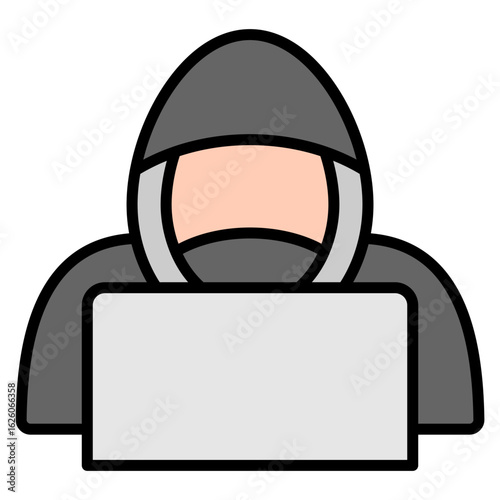 Hacker lineal color icon