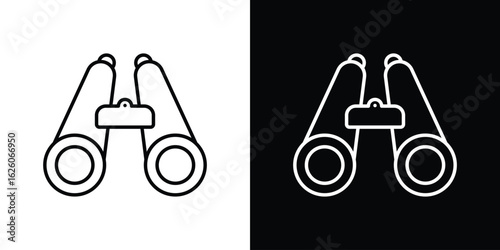Binoculars icon symbol, logo illustration. Vector graphics