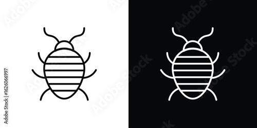 Bedbug icon symbol, logo illustration. Vector graphics