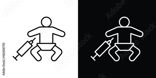 Baby Vaccination icon symbol, logo illustration. Vector graphics