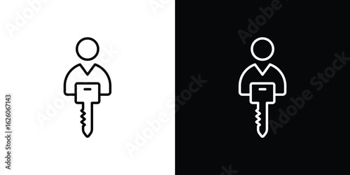 Authentication icon symbol, logo illustration. Vector graphics