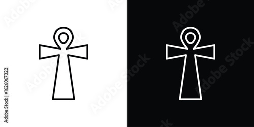 Ankh icon symbol, logo illustration. Vector graphics