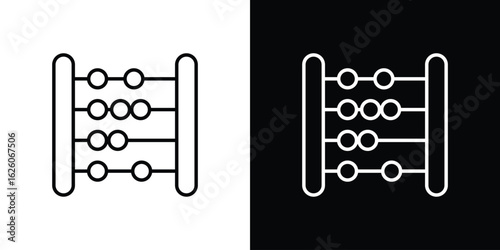 Abacus icon symbol, logo illustration. Vector graphics