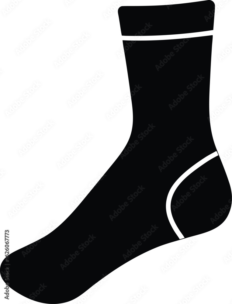 Sock Silhouette Icon Sock Silhouette Icon