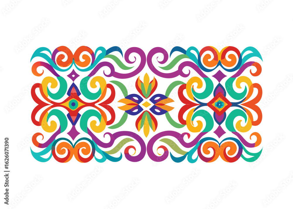 Obraz premium vector illustration of an abstract ornament dividers background