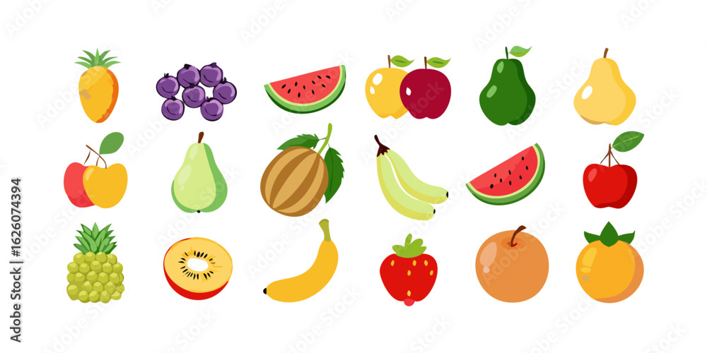 Obraz premium fruits and vegetables set