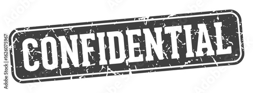 confidential rectangular sign. confidential stamp