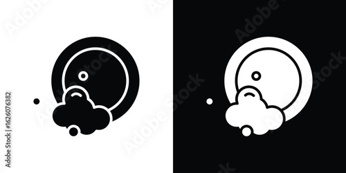 Washing dishes icon - Vector. Flat design style eps 10