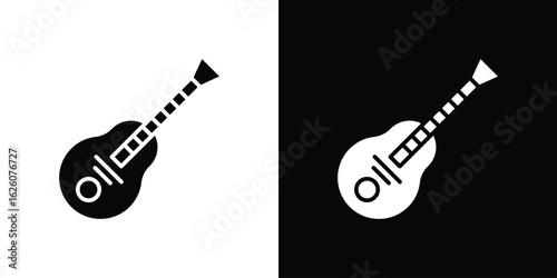 Ukulele icon - Vector. Flat design style eps 10