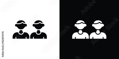 Twin icon - Vector. Flat design style eps 10
