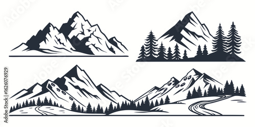 Landscape hills background 