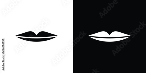 Thin lips icon - Vector. Flat design style eps 10